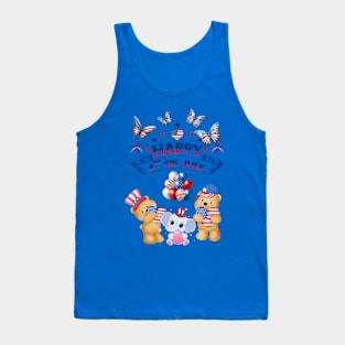 American Kids celebrate 4th July Tank Top